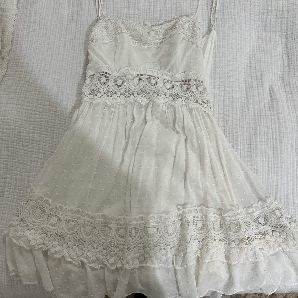 Angel Biba Ivory Textured Dress